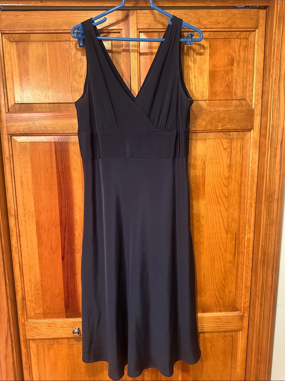 J Crew Classic V-Neck Navy Women's Dress